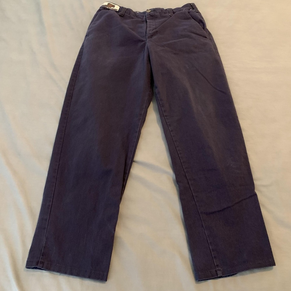 Steelguard Essentials FR Pants Mens 34x30‎ Navy Flame Resistant Chino Workwear
